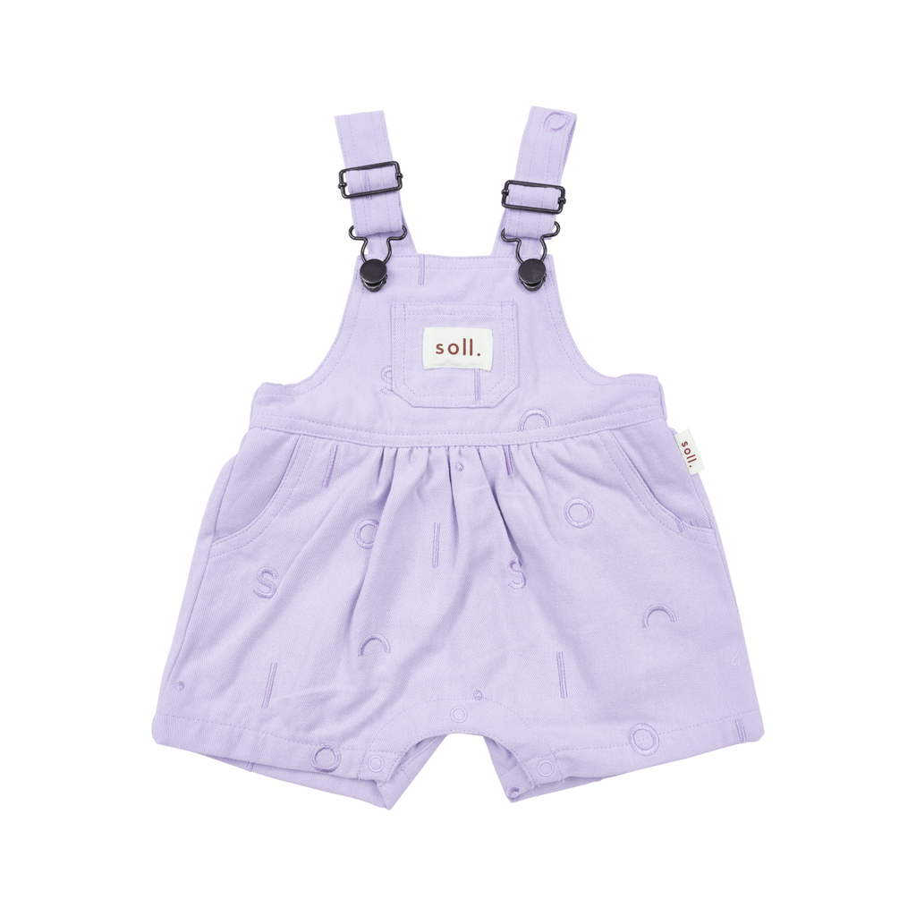 Kids Soll Pattern Overalls | Lilac