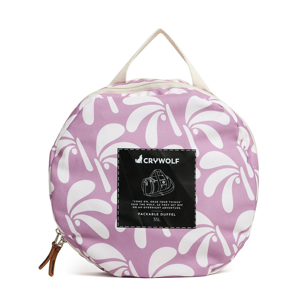 Packable Duffel Bag / Lilac Palms