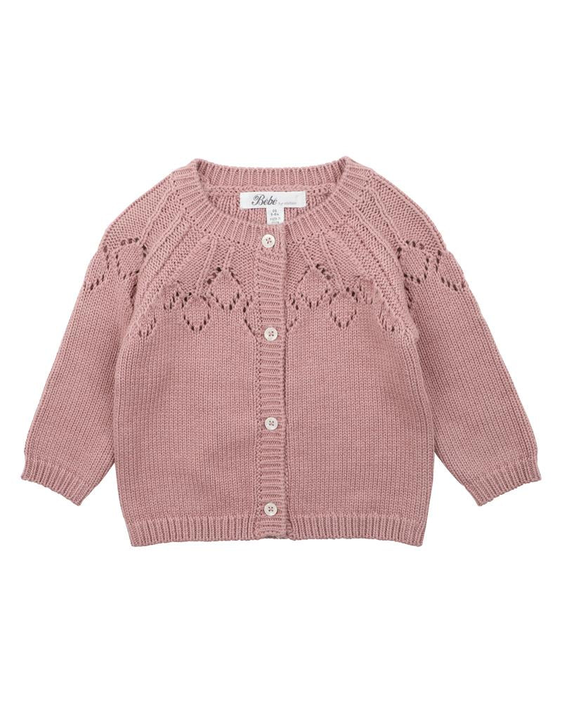 AUBREY NEEDLE OUT KNITTED CARDIGAN 3-7