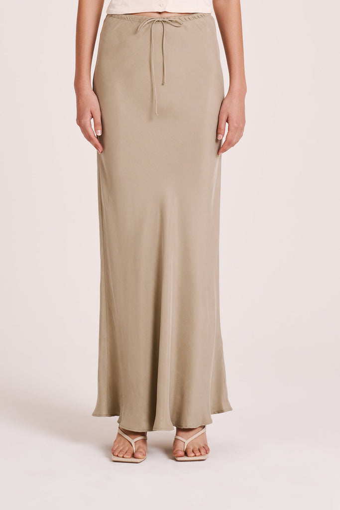 Lea Cupro Skirt | Olive