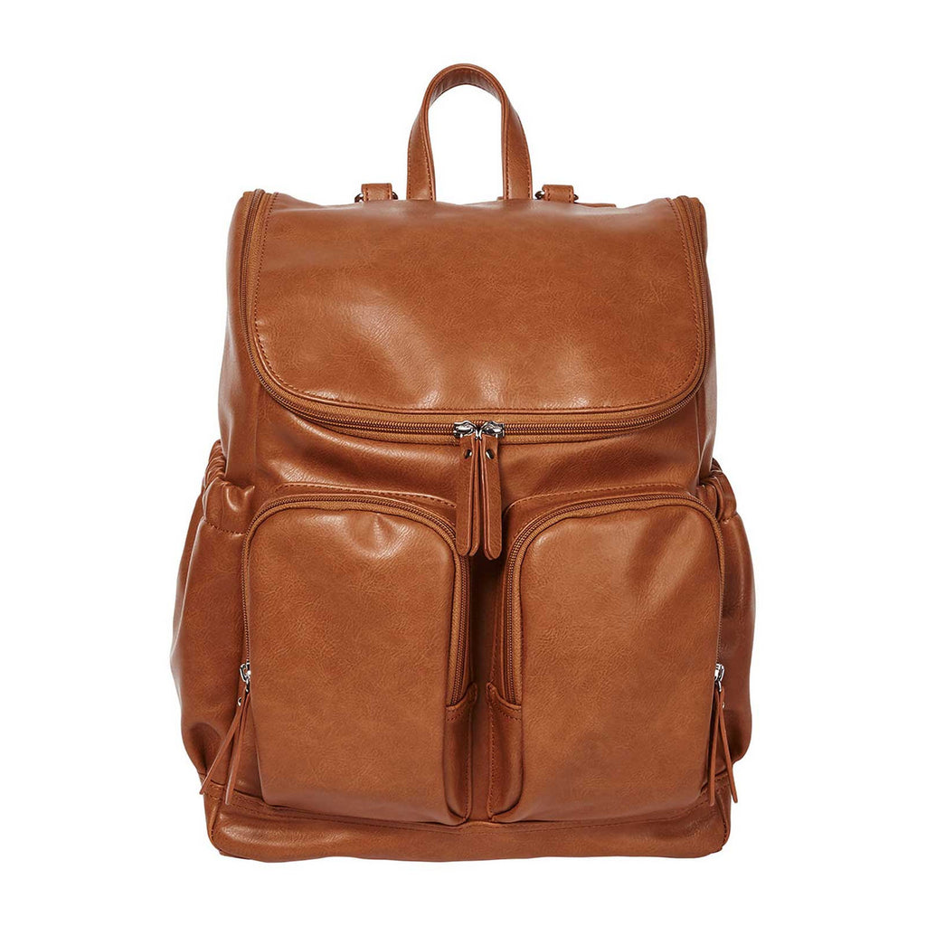 Signature Nappy Backpack | Tan Vegan Leather