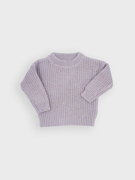 Chunky Knit / Lavender Confetti