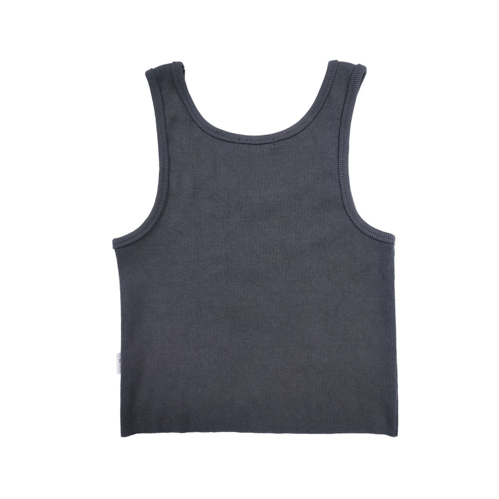Adults Ribbed Singlet | Charcoal