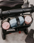 Stroller Organiser/Pram Caddy | Black Diamond Nylon Quilt