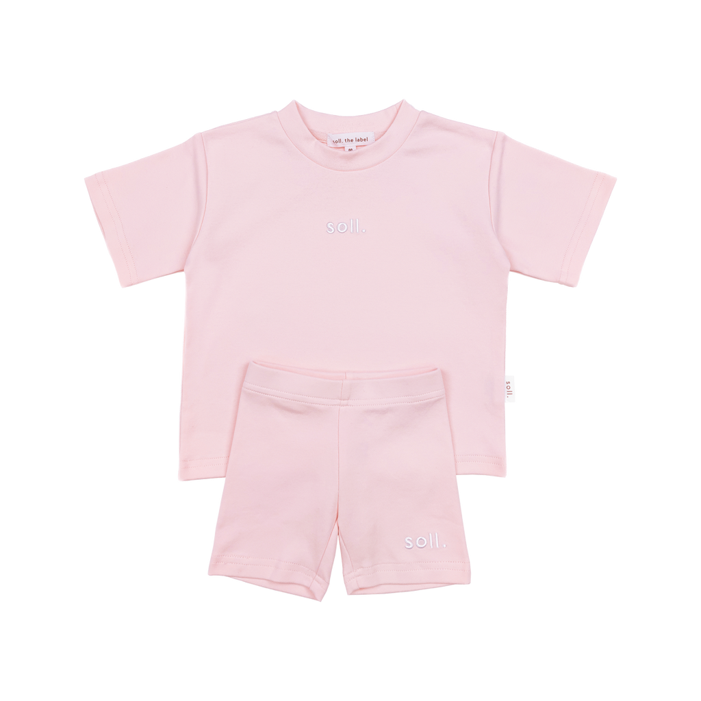 Kids Stretch Cotton Set - Pink
