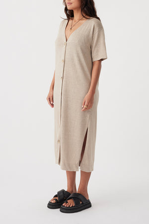 Julia Midi Dress | Taupe