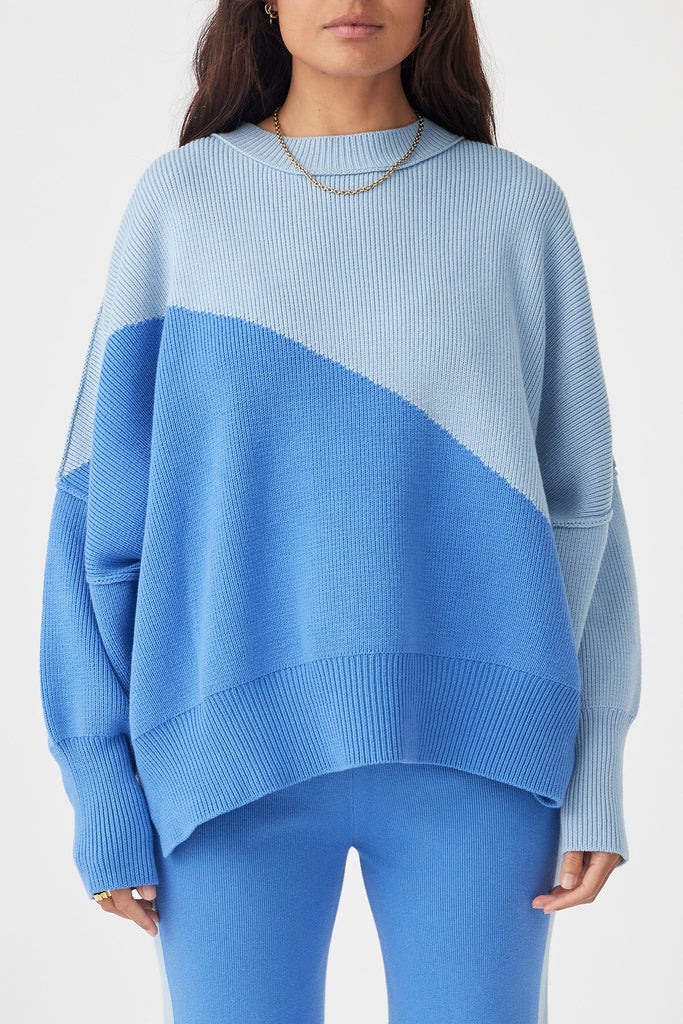 Neo Sweater | Azure & Powder Blue