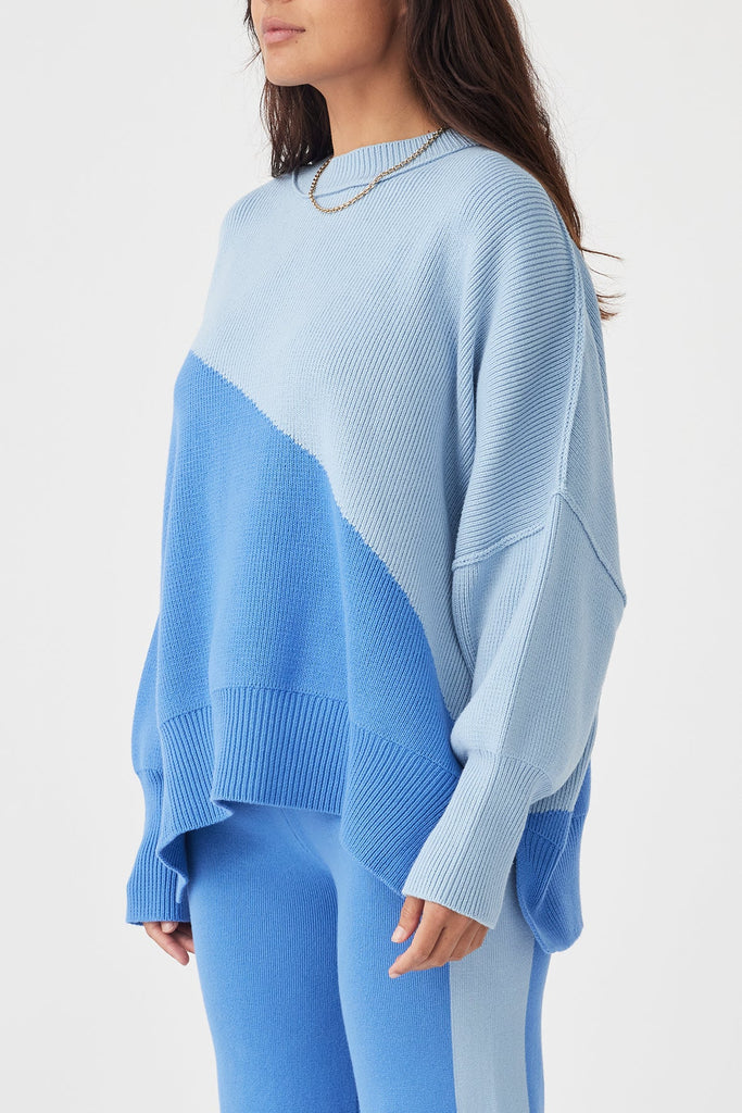 Neo Sweater | Azure & Powder Blue