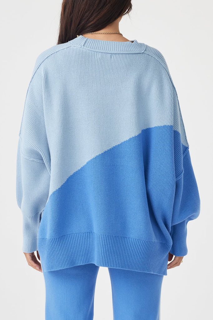 Neo Sweater | Azure & Powder Blue