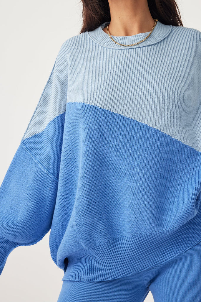 Neo Sweater | Azure & Powder Blue