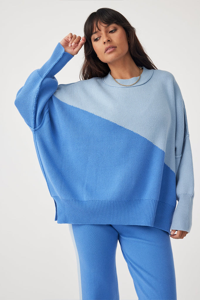 Neo Sweater | Azure & Powder Blue