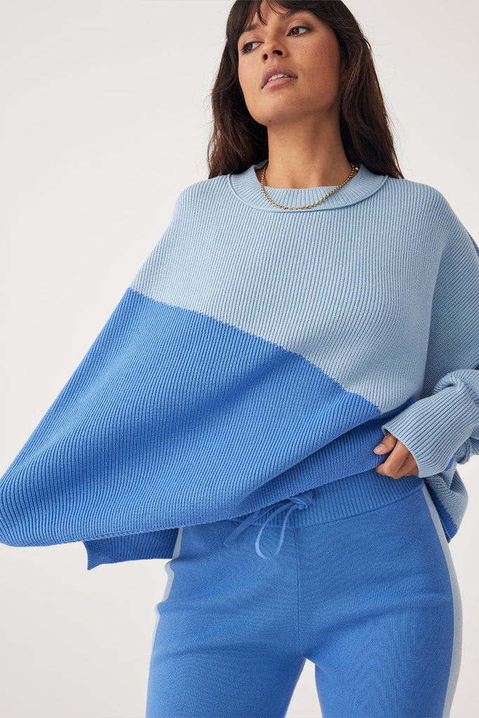 Neo Sweater | Azure & Powder Blue