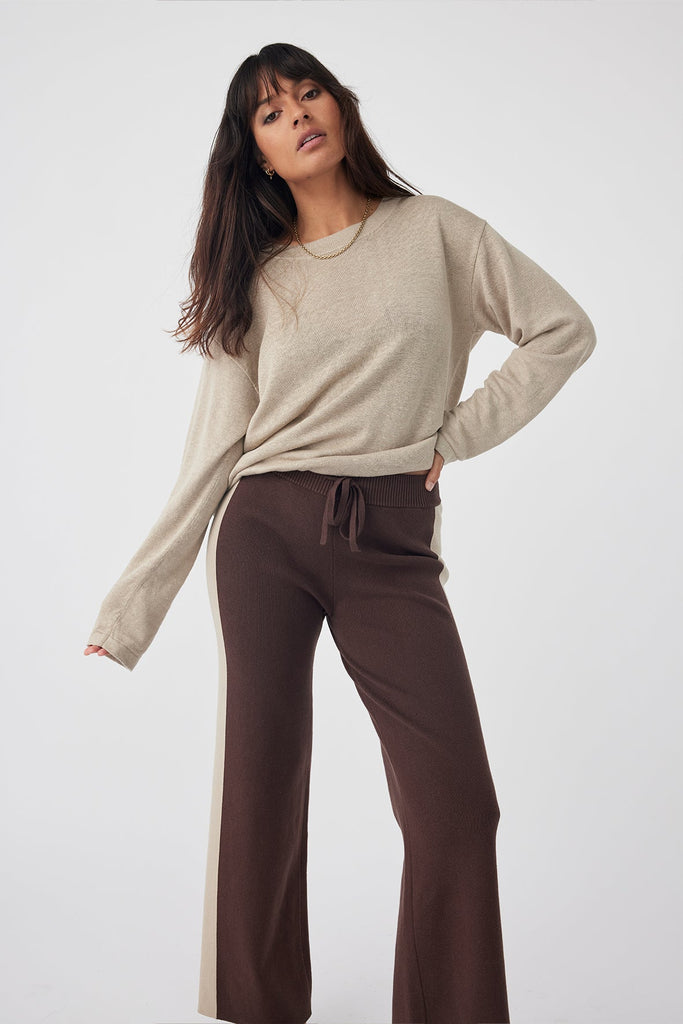 Neo Pant | Chocolate & Taupe