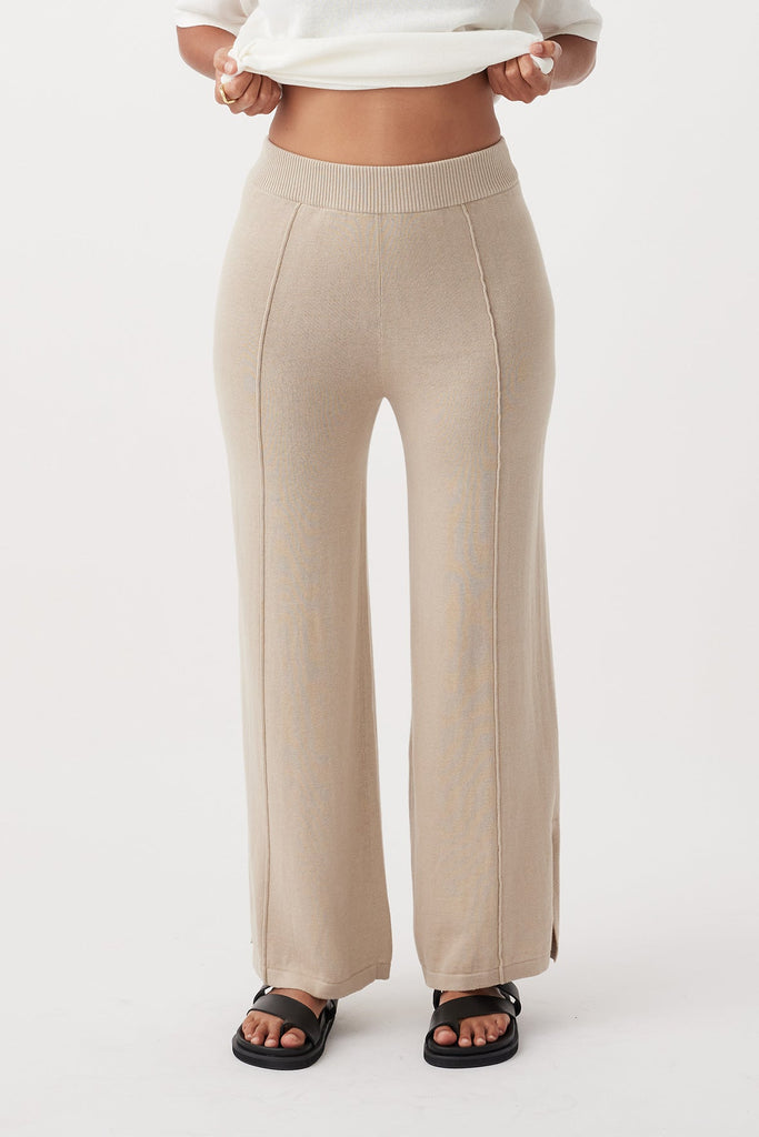 Ada Pant | Organic Cotton Linen Taupe