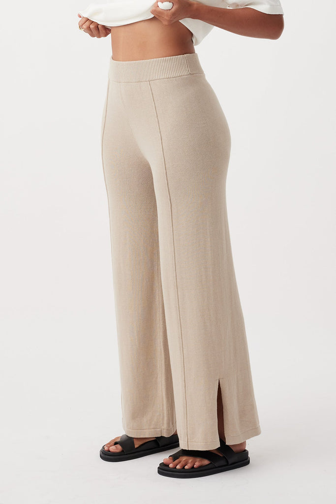 Ada Pant | Organic Cotton Linen Taupe