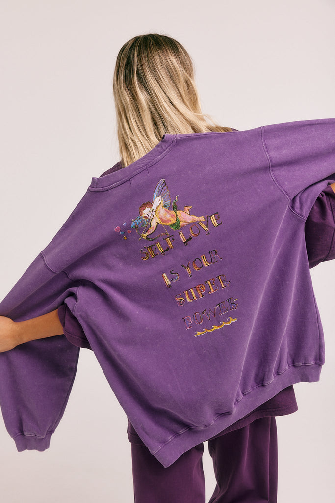 THE CUPIDS UNISEX JUMPER | PURPLE