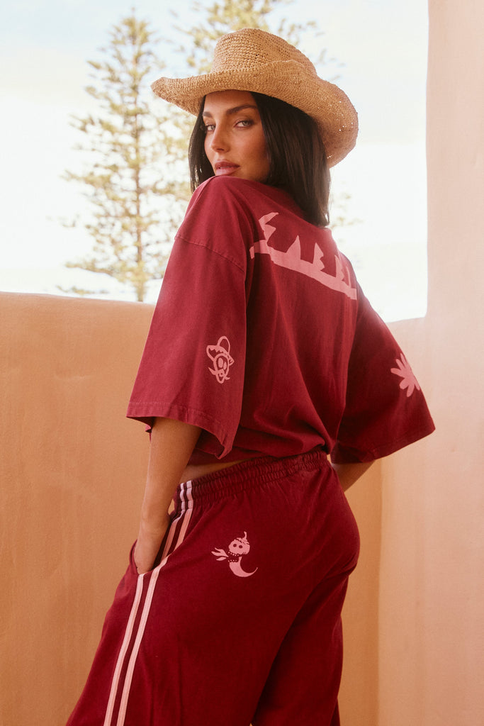 THE CHIDO PANTS | MAROON/PINK