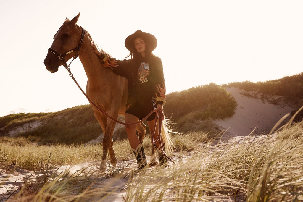 SABBI THE CHIDO SHORTS | FLAMING COWBOY BLACK