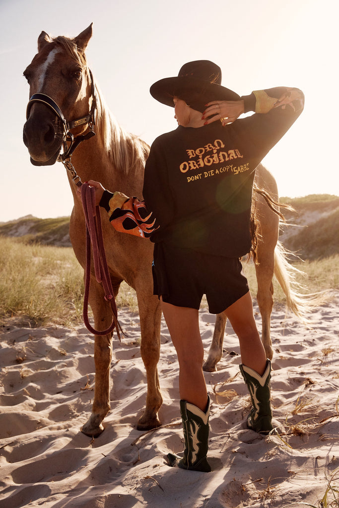 SABBI THE FLAMING COWBOY JUMPER | BLACK