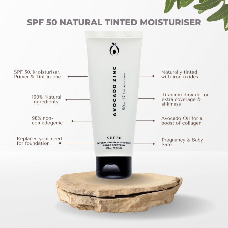 SPF 50 Natural Tinted Moisturiser / Light