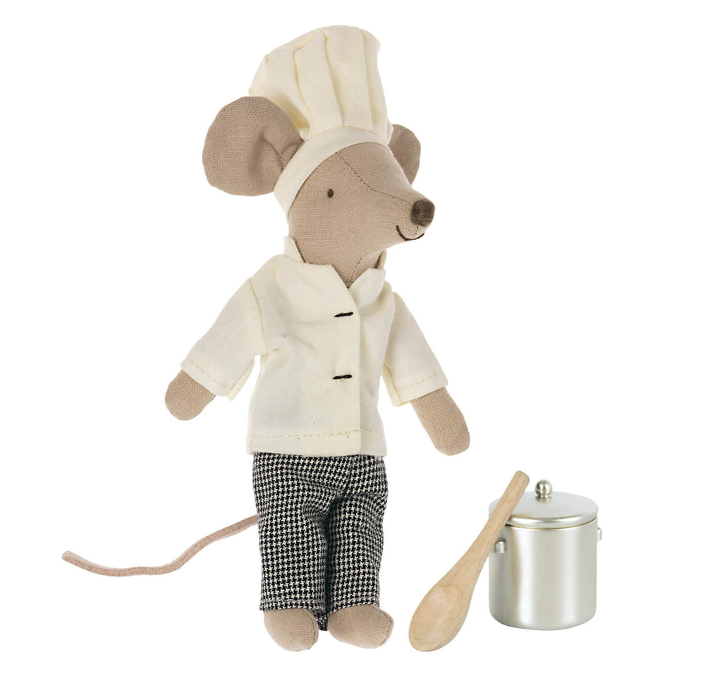 Mouse Chef with Pot & Spoon