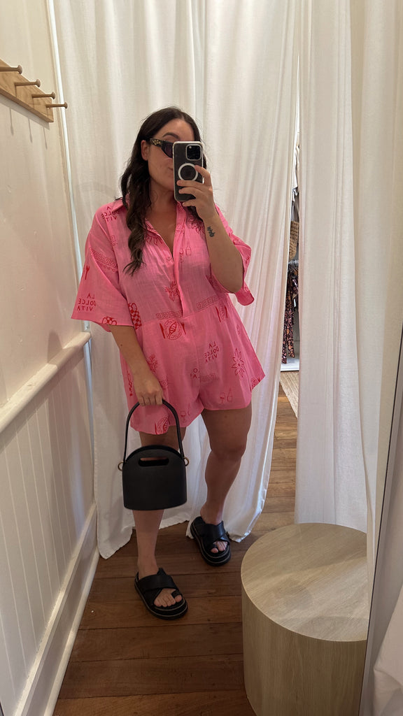 CIAO BELLA PLAYSUIT | PINK