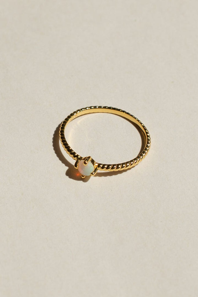 Opal Twist Ring | Gold