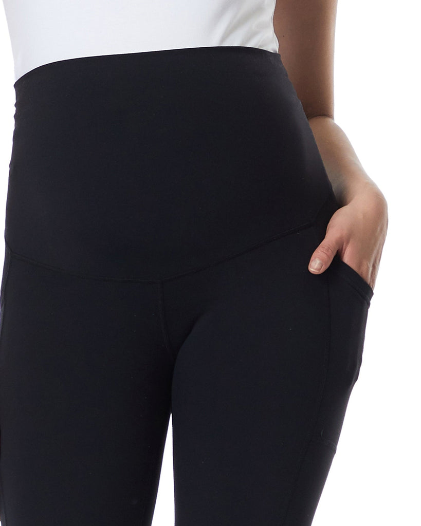 Active Overbelly Side Pocket 7/8 Leggings | Black