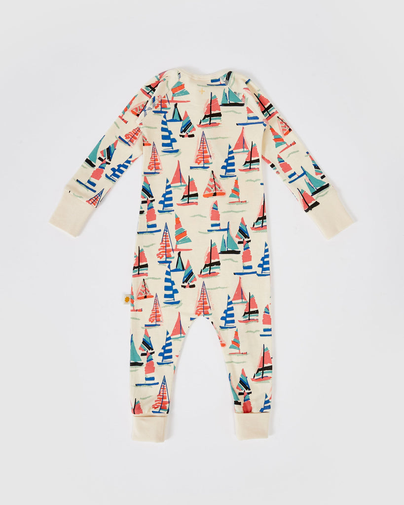 ON THE BAY PRINT ZIPSUIT