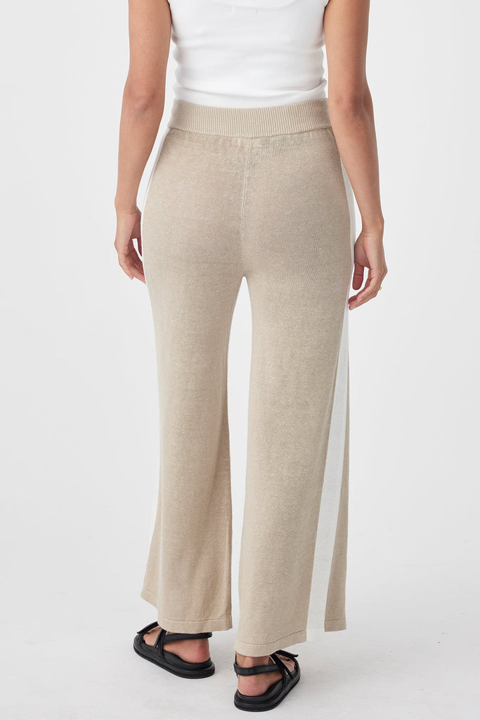 Larri Pant | Taupe & Cream