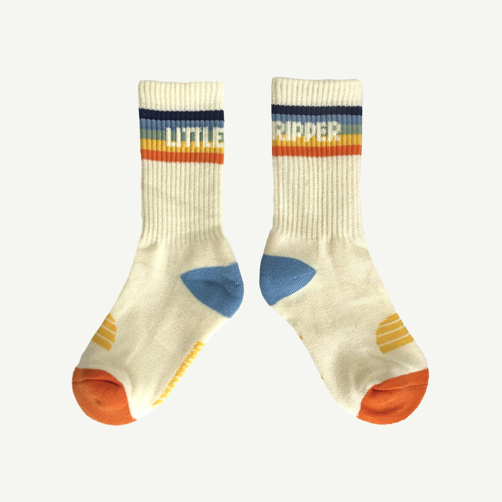 KIDS ORGANIC COTTON CREW SOCK | RAD KID + LITTLE RIPPER 2PK