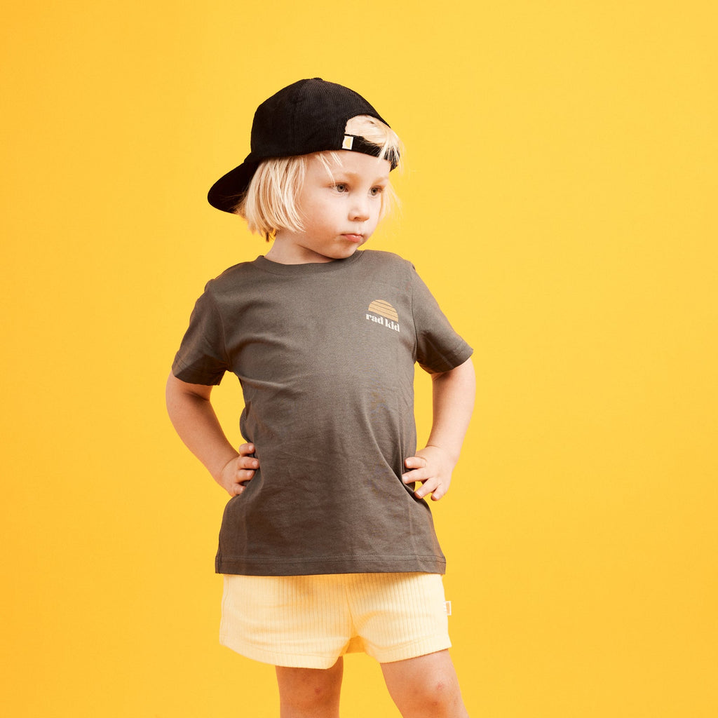 Rad Kid Tee | Faded Black