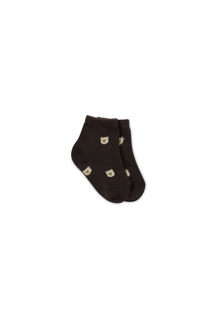 Bobbie Bear Sock | Jacquard Brownie