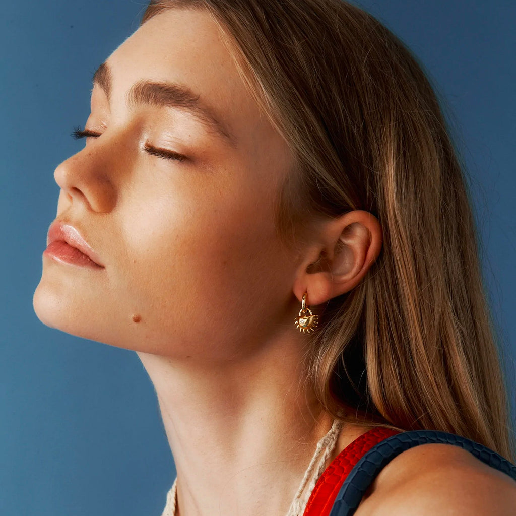 Solida Charm Earrings | Gold
