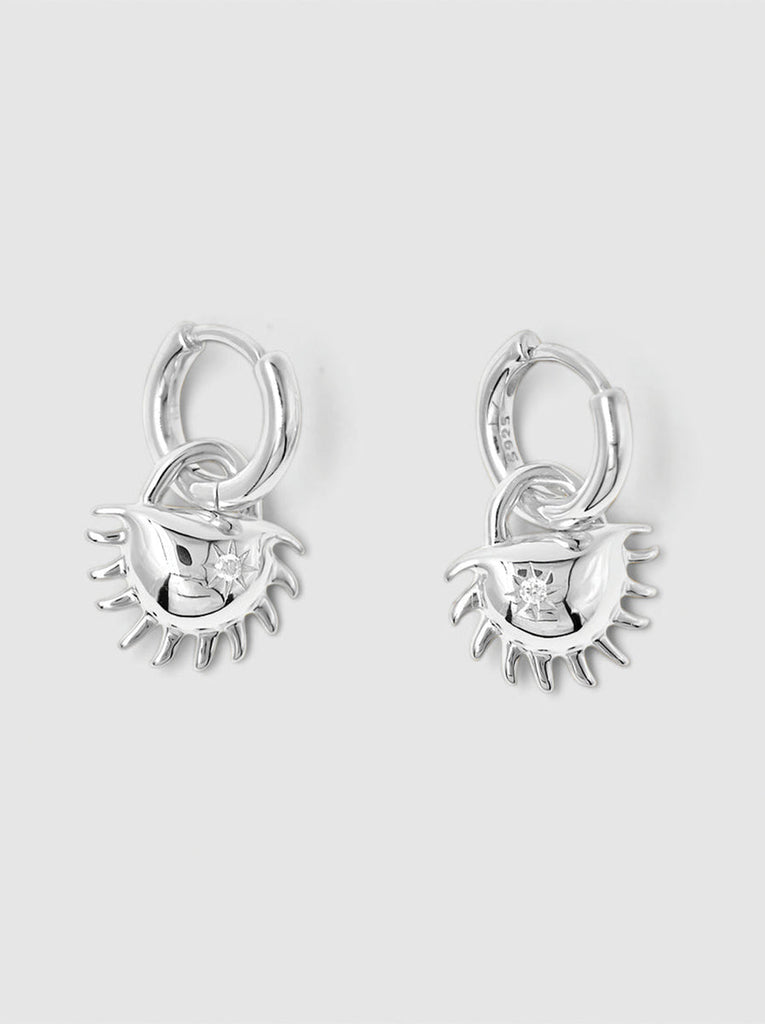 Solida Charm Earrings | Silver
