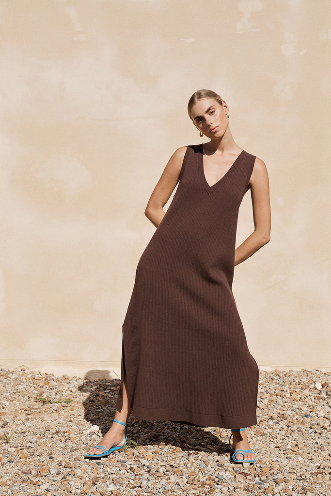 CLARA DRESS | CHOCOLATE