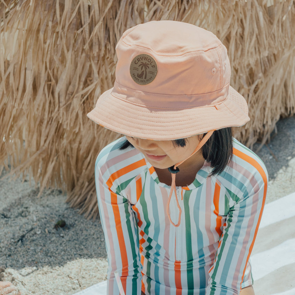 REVERSIBLE BUCKET HAT | Summer Stripe