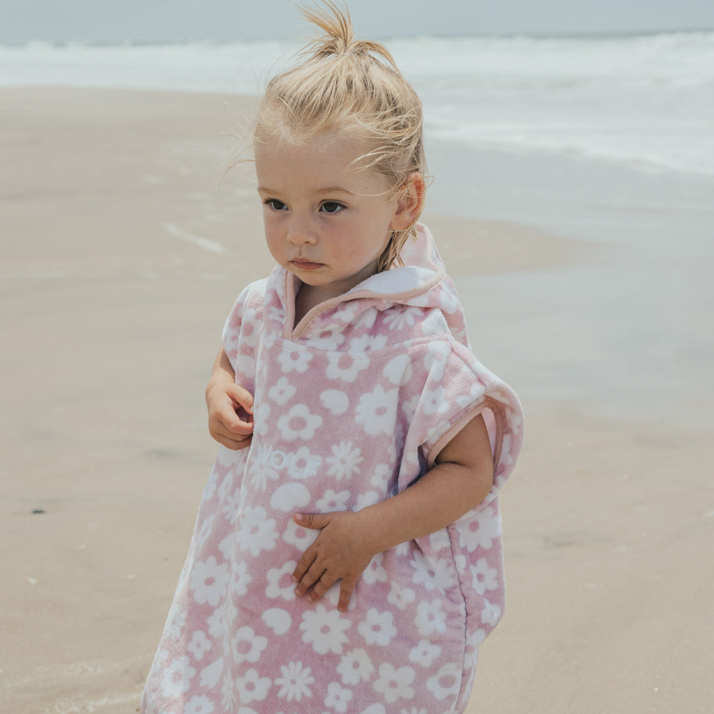 BABY HOODED TOWEL | Blush Floral