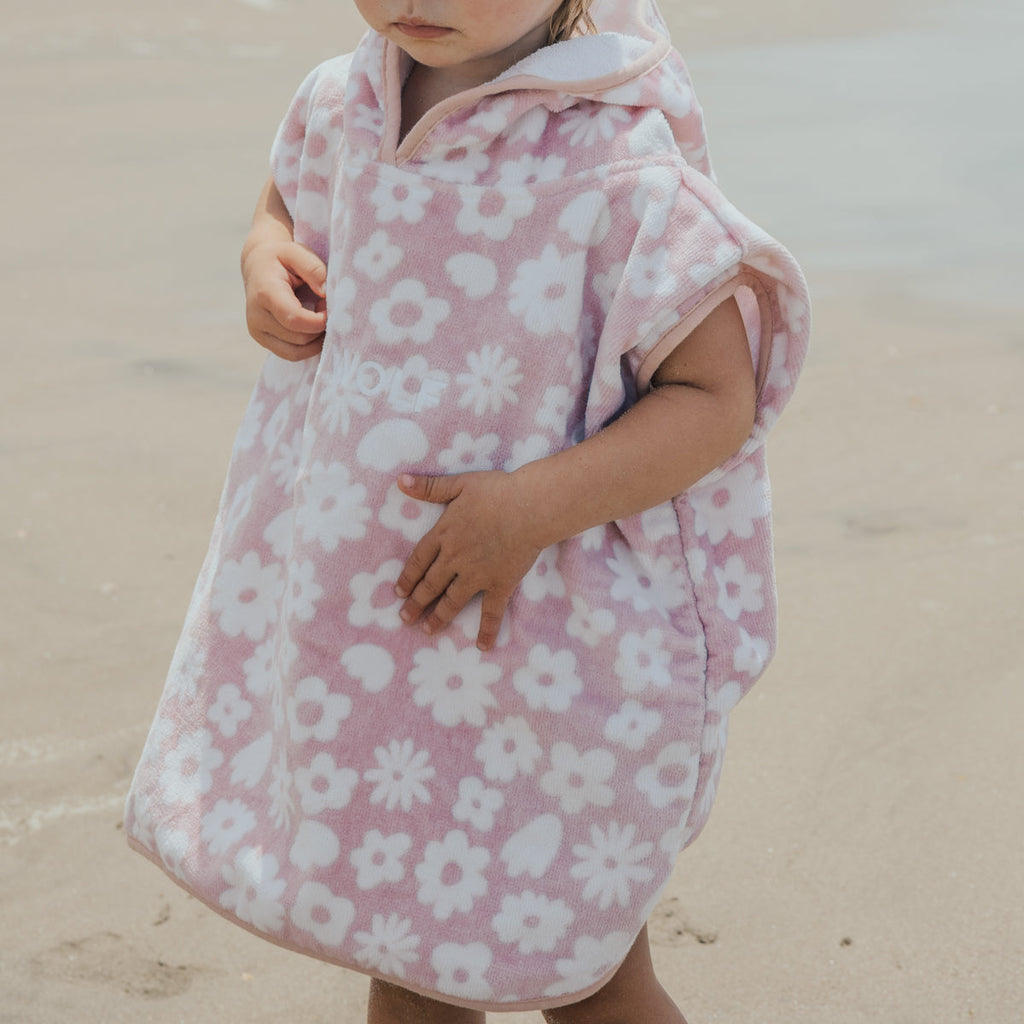 BABY HOODED TOWEL | Blush Floral