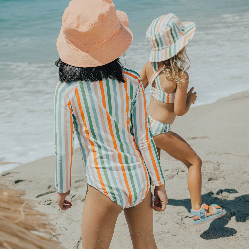 REVERSIBLE BUCKET HAT | Summer Stripe