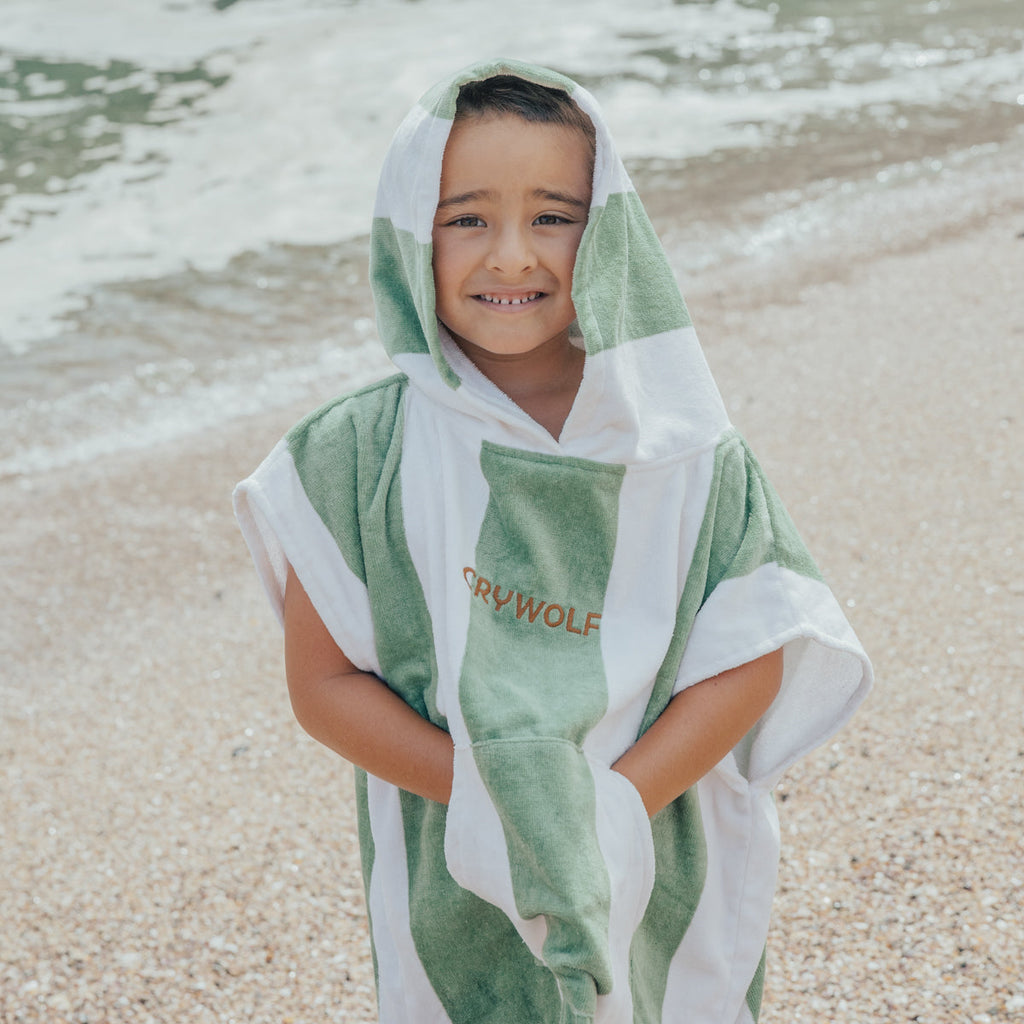 HOODED TOWEL | Coastal Stripe