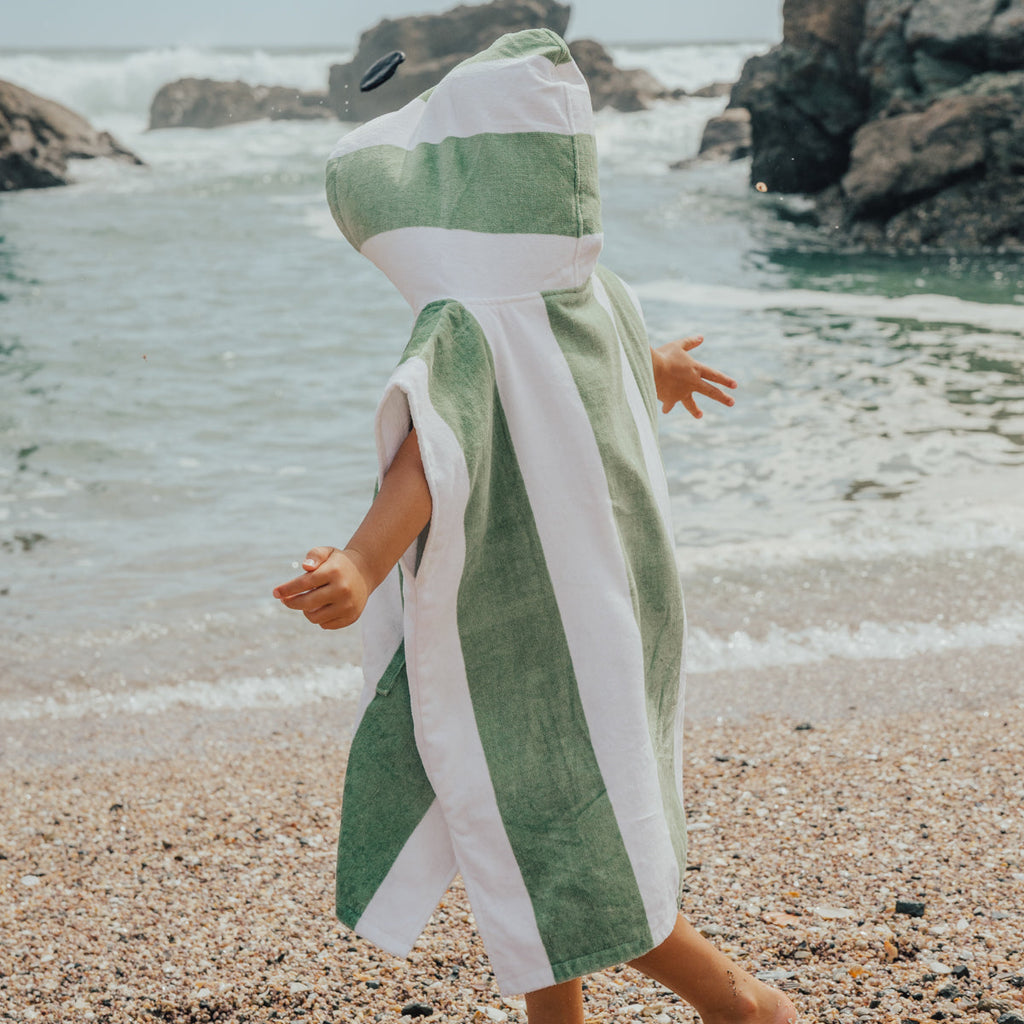 HOODED TOWEL | Coastal Stripe