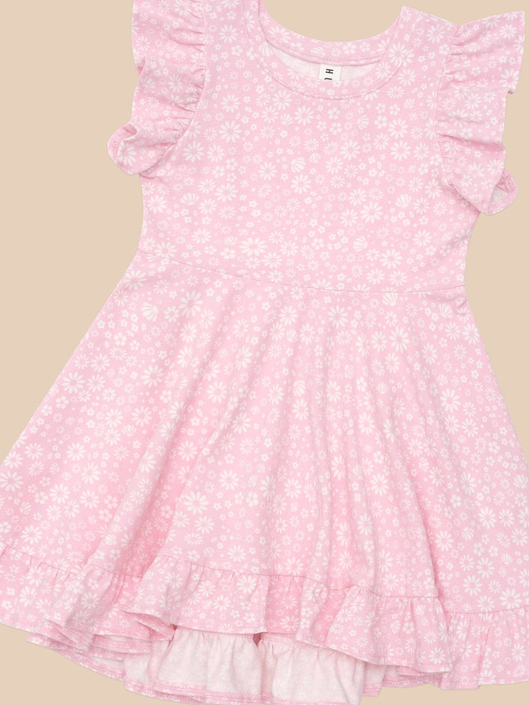 DAISY SEASHELL FRILL SWING DRESS