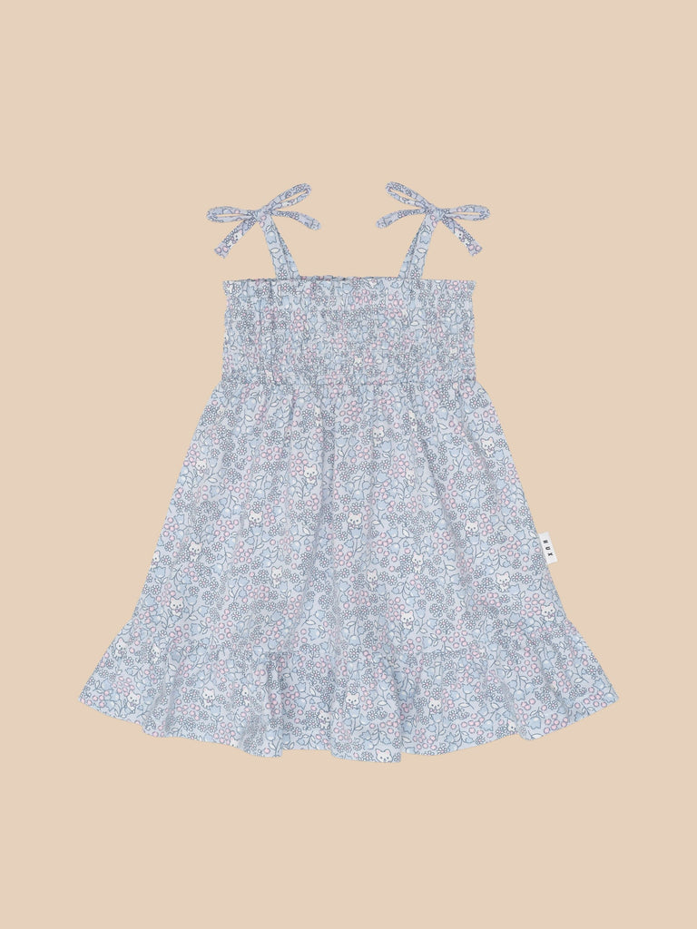 BLUEBELL FLORAL SHIRRED DRESS