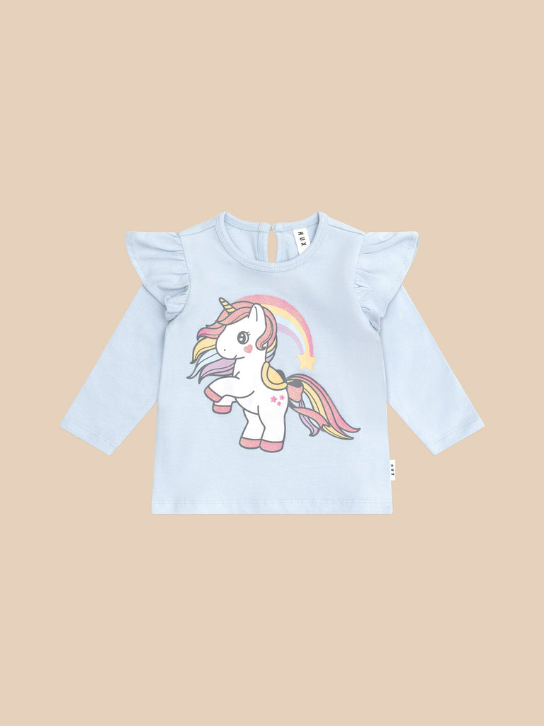 RAINBOW UNICORN FRILL TOP