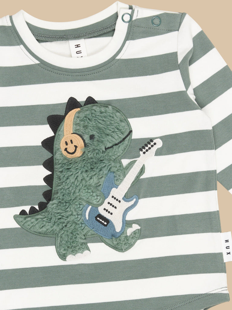 FURRY DINO STRIPE TOP