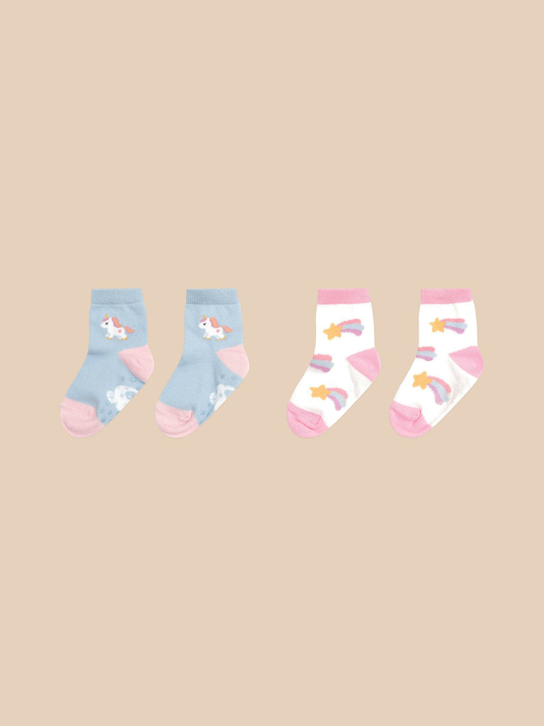 RAINBOW UNICORN 2PK SOCKS