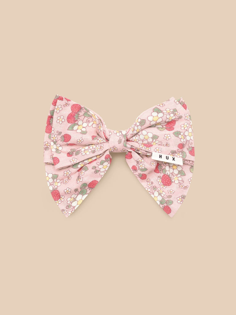 VINTAGE STRAWBERRY HAIR BOW BLUSH