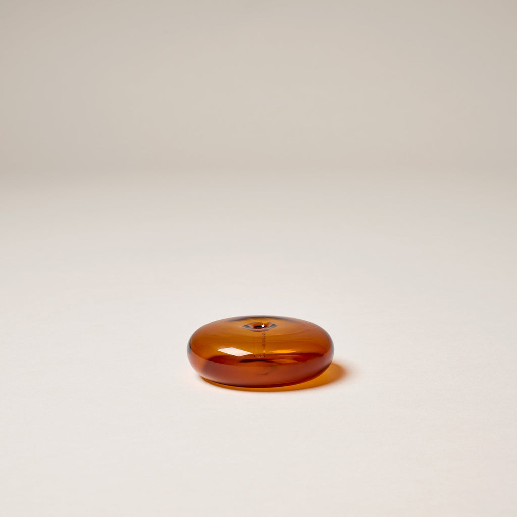 Glass Vessel Incense Holder | Amber