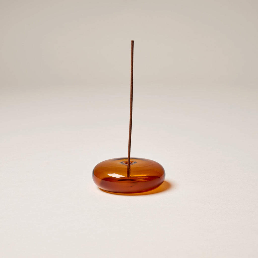 Glass Vessel Incense Holder | Amber